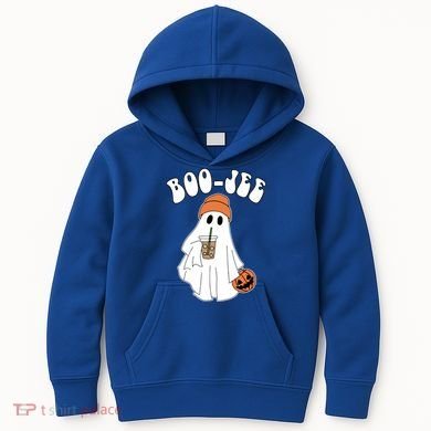 Funny Halloween Boo Jee Ghost Ing Coffee Cool Gift Kids Hoodie