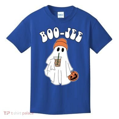 Funny Halloween Boo Jee Ghost Ing Coffee Cool Gift Kids T-Shirt