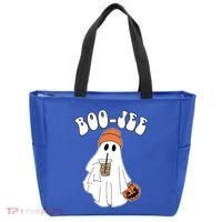 Funny Halloween Boo Jee Ghost Ing Coffee Cool Gift Tote Bag thumb 0