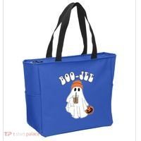 Funny Halloween Boo Jee Ghost Ing Coffee Cool Gift Tote Bag thumb 2