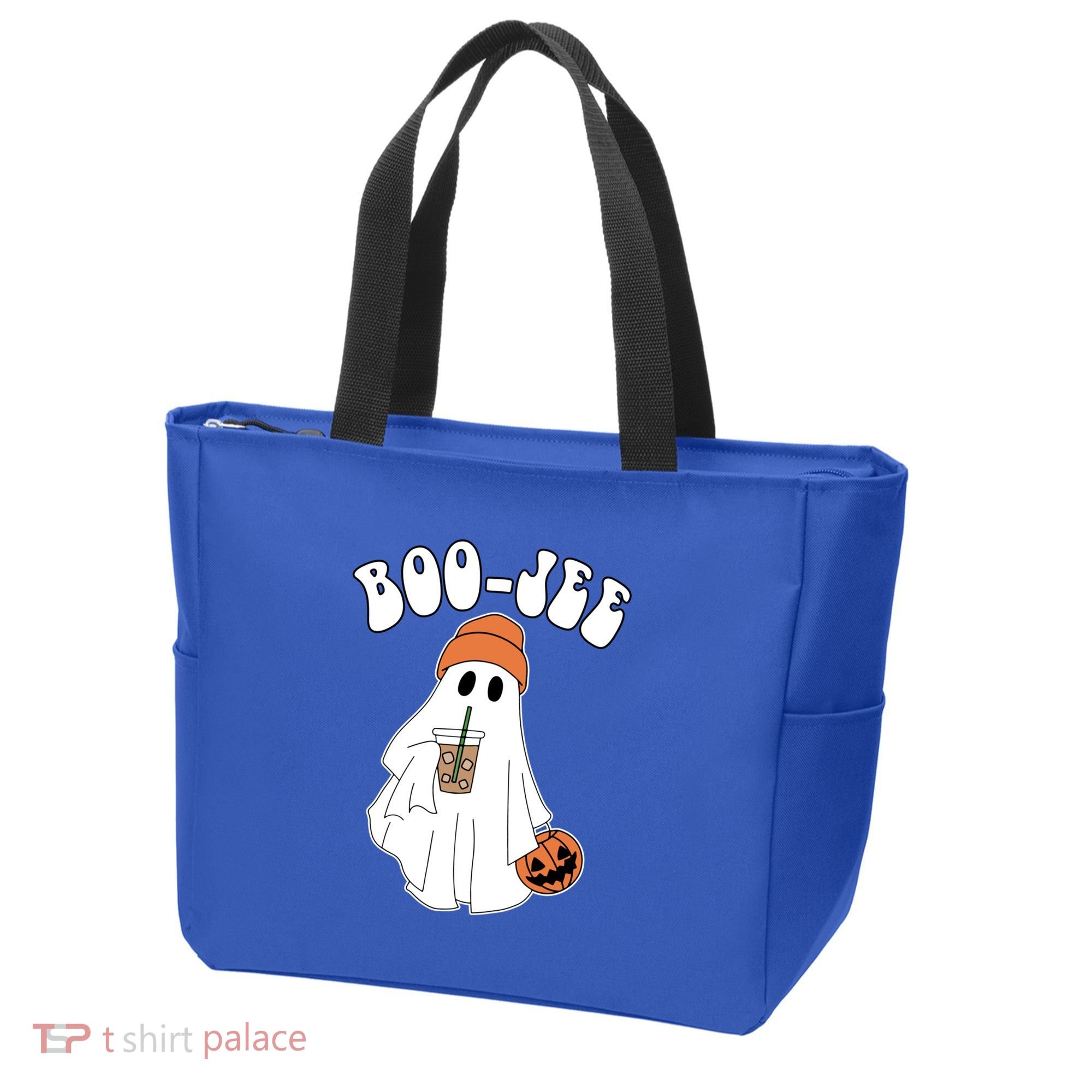Funny Halloween Boo Jee Ghost Ing Coffee Cool Gift Tote Bag
