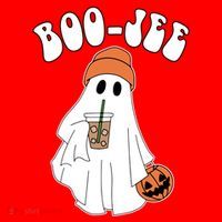 Funny Halloween Boo Jee Ghost Ing Coffee Cool Gift Santa Hat thumb 1