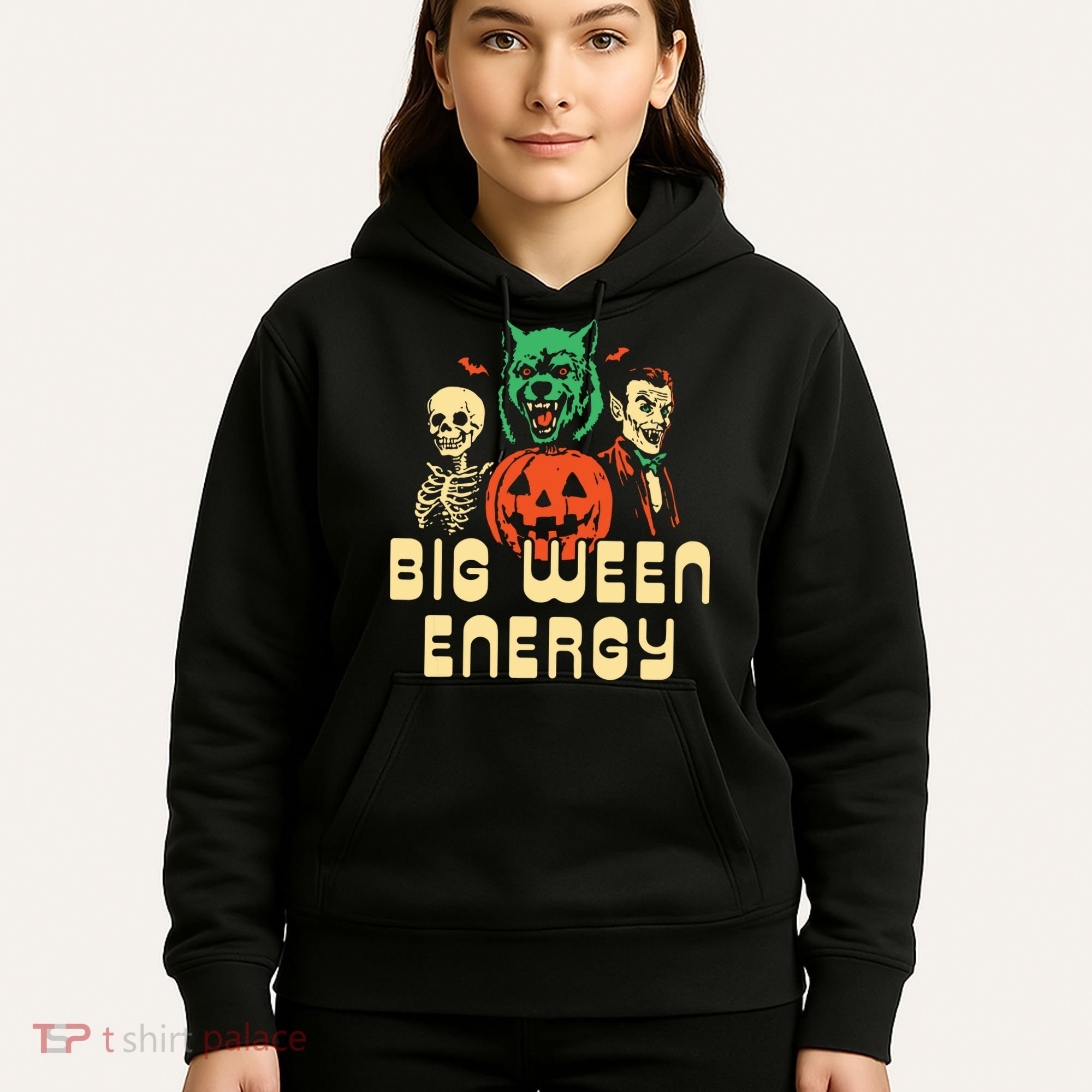 Funny Halloween Big Ween Energy Hoodie