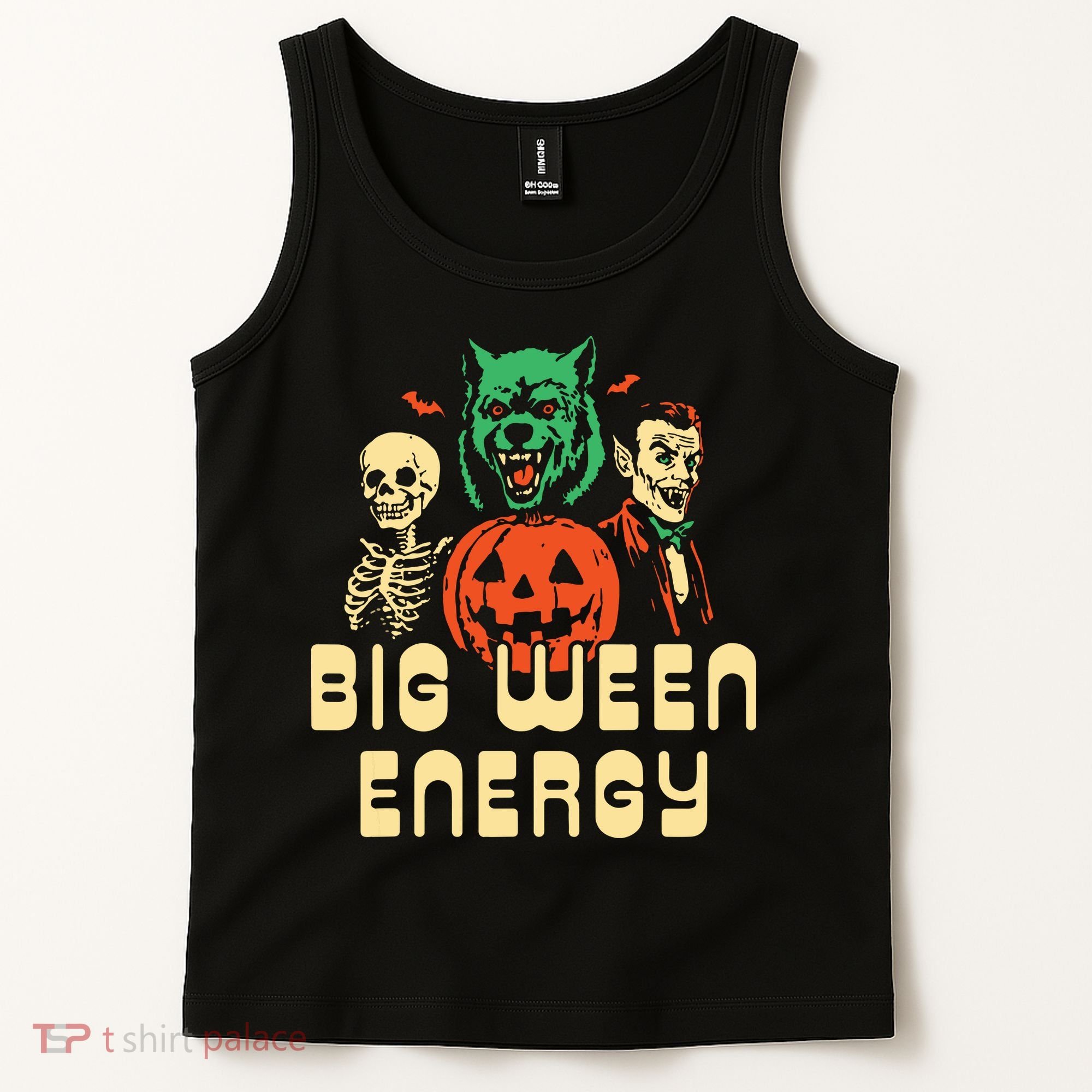 Funny Halloween Big Ween Energy Tank Top