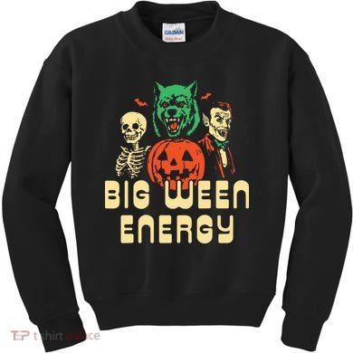 Funny Halloween Big Ween Energy Kids Sweatshirt