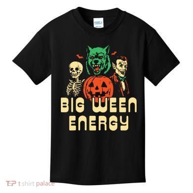Funny Halloween Big Ween Energy Kids T-Shirt