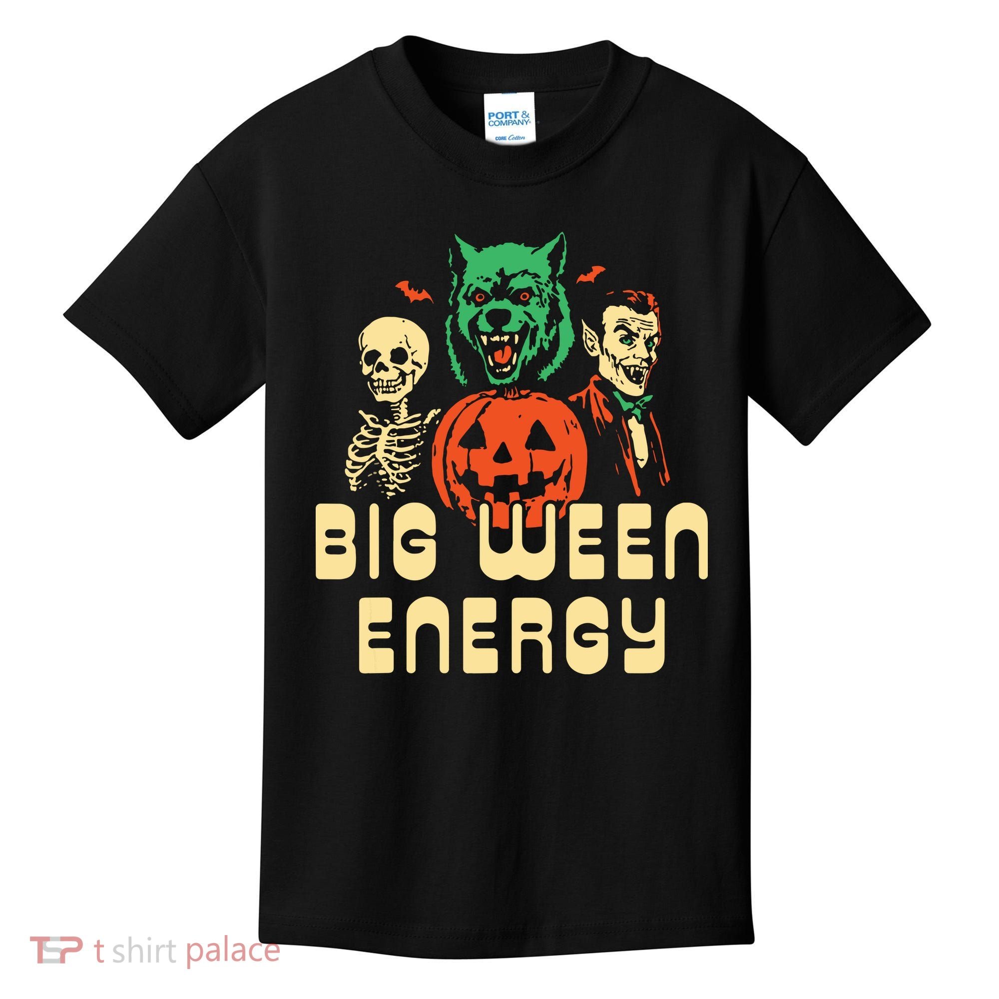 Funny Halloween Big Ween Energy Kids T-Shirt