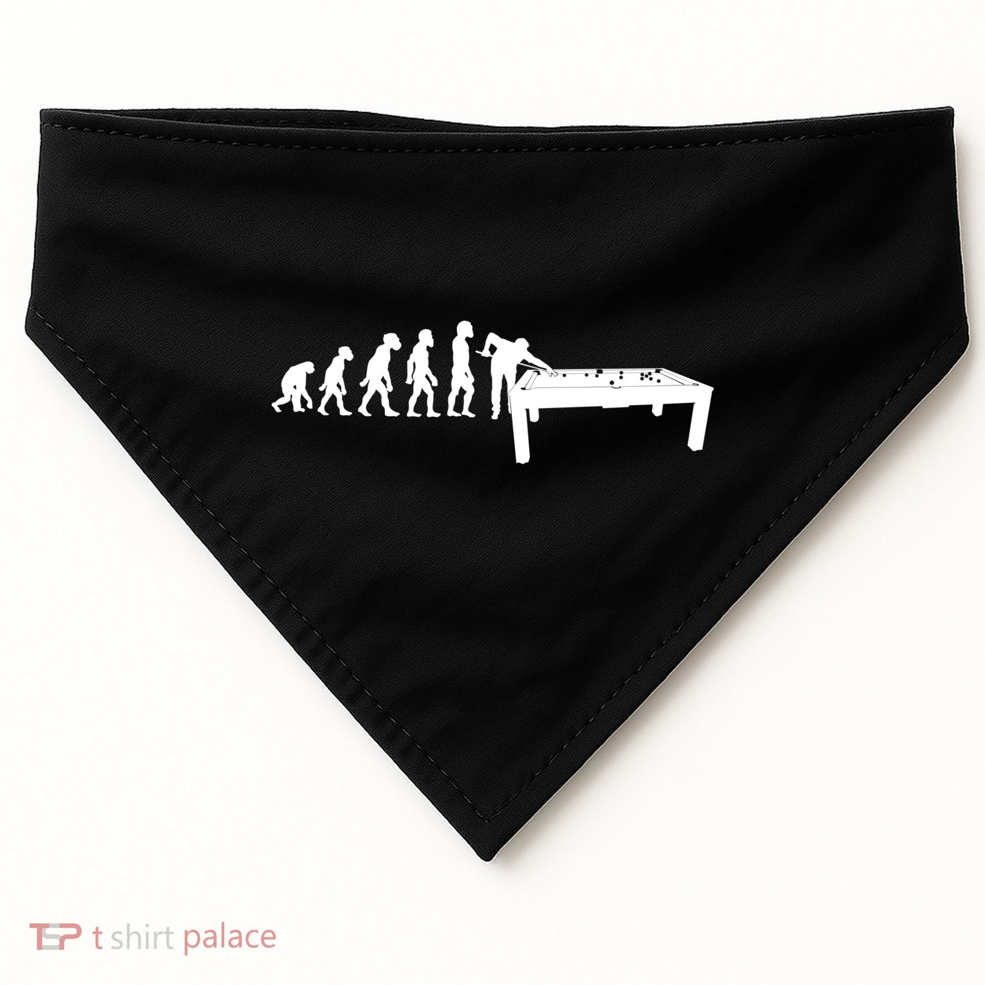 Funny Human Billiards Evolution 8 Ball Pool Cue Stick Player Meaningful Gift USA-Made Doggie Bandana