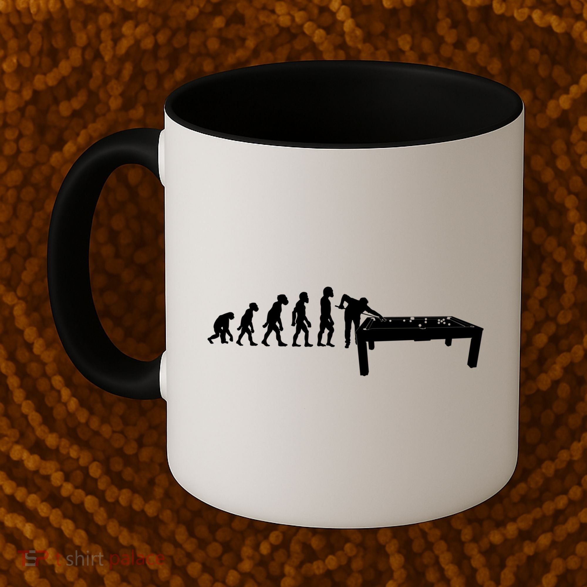 Funny Human Billiards Evolution 8 Ball Pool Cue Stick Player Meaningful Gift Coffee Mug