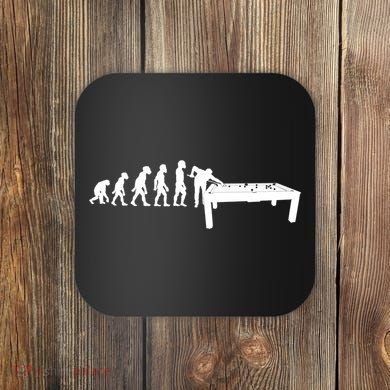 Funny Human Billiards Evolution 8 Ball Pool Cue Stick Player Meaningful Gift Coaster
