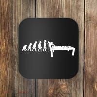 Funny Human Billiards Evolution 8 Ball Pool Cue Stick Player Meaningful Gift Coaster thumb 0