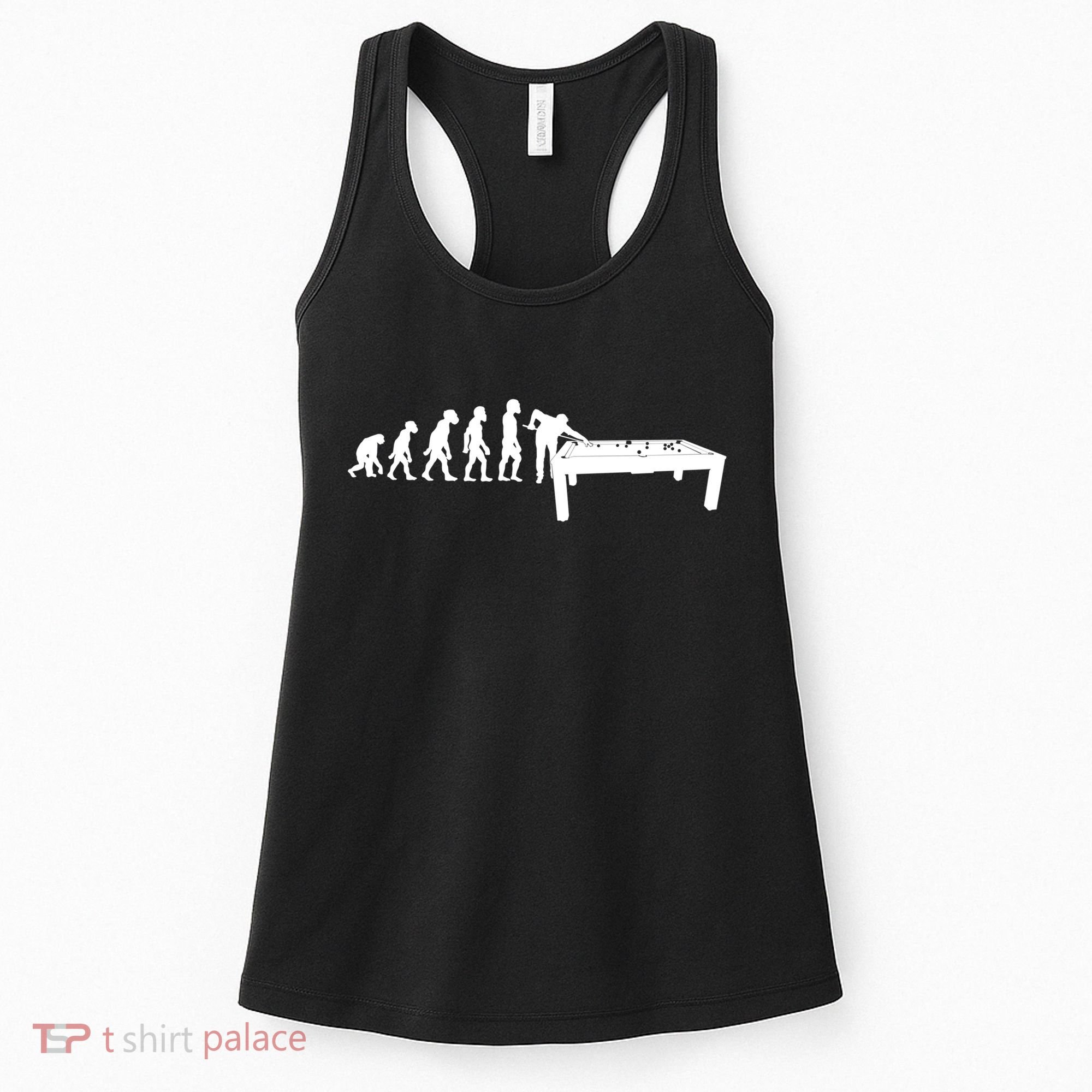Funny Human Billiards Evolution 8 Ball Pool Cue Stick Player Meaningful Gift Women's Tank Top