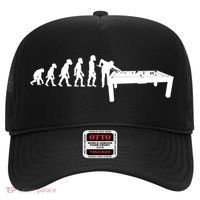 Funny Human Billiards Evolution 8 Ball Pool Cue Stick Player Meaningful Gift Hat thumb 0