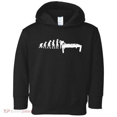 Funny Human Billiards Evolution 8 Ball Pool Cue Stick Player Meaningful Gift Toddler Hoodie