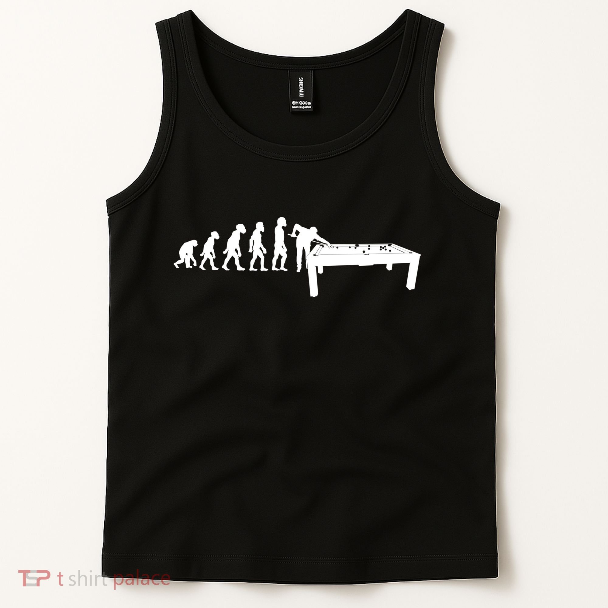 Funny Human Billiards Evolution 8 Ball Pool Cue Stick Player Meaningful Gift Tank Top