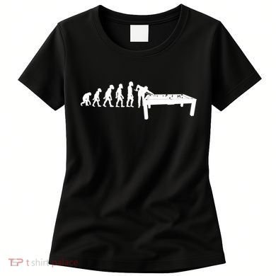 Funny Human Billiards Evolution 8 Ball Pool Cue Stick Player Meaningful Gift Women's T-Shirt