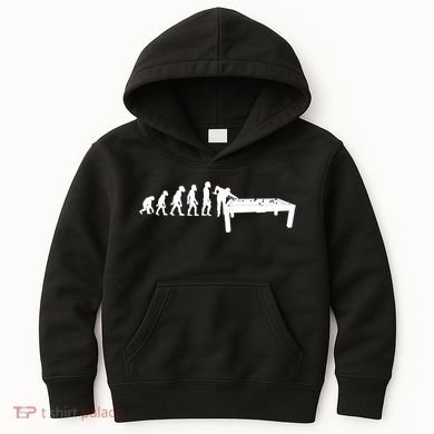 Funny Human Billiards Evolution 8 Ball Pool Cue Stick Player Meaningful Gift Kids Hoodie