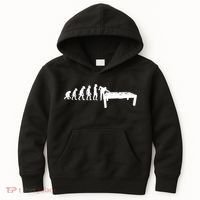Funny Human Billiards Evolution 8 Ball Pool Cue Stick Player Meaningful Gift Kids Hoodie thumb 0