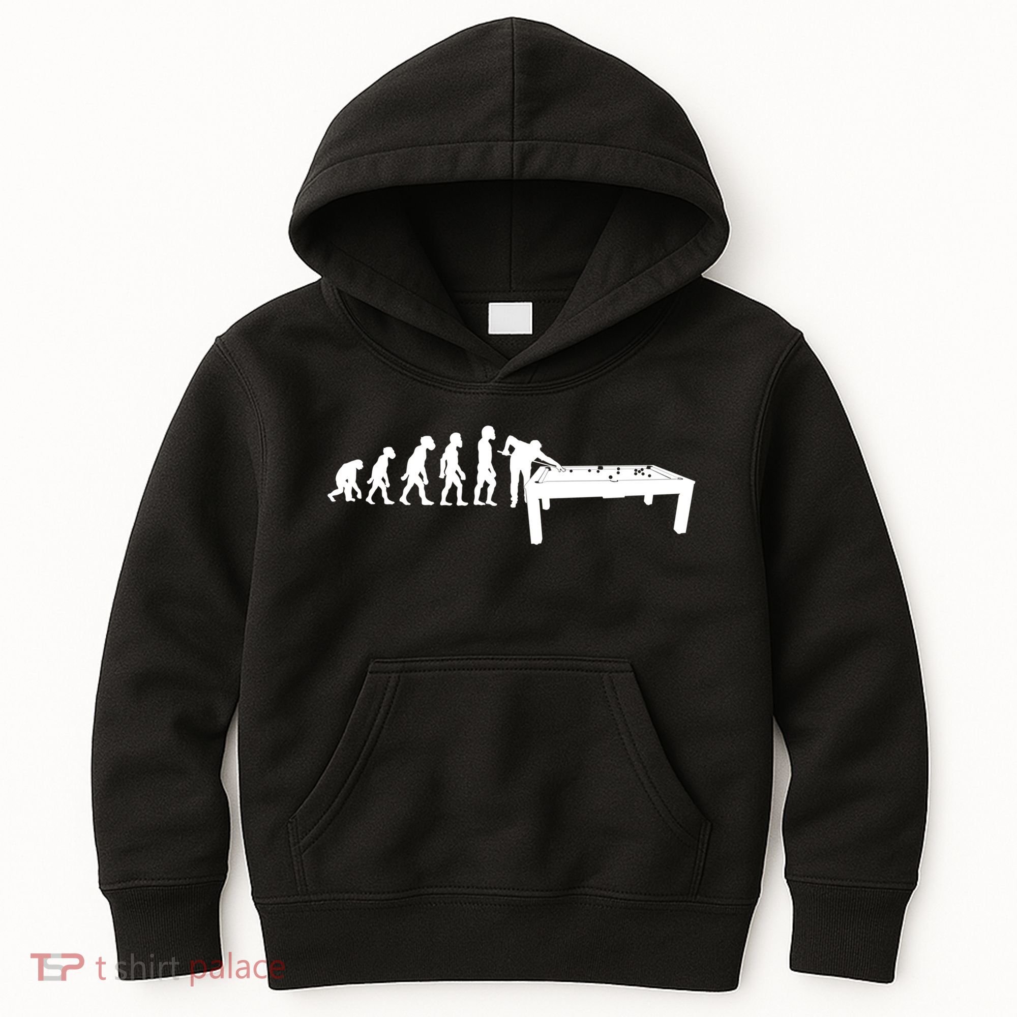 Funny Human Billiards Evolution 8 Ball Pool Cue Stick Player Meaningful Gift Kids Hoodie
