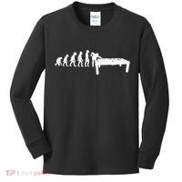 Funny Human Billiards Evolution 8 Ball Pool Cue Stick Player Meaningful Gift Kids Long Sleeve Shirt thumb 0