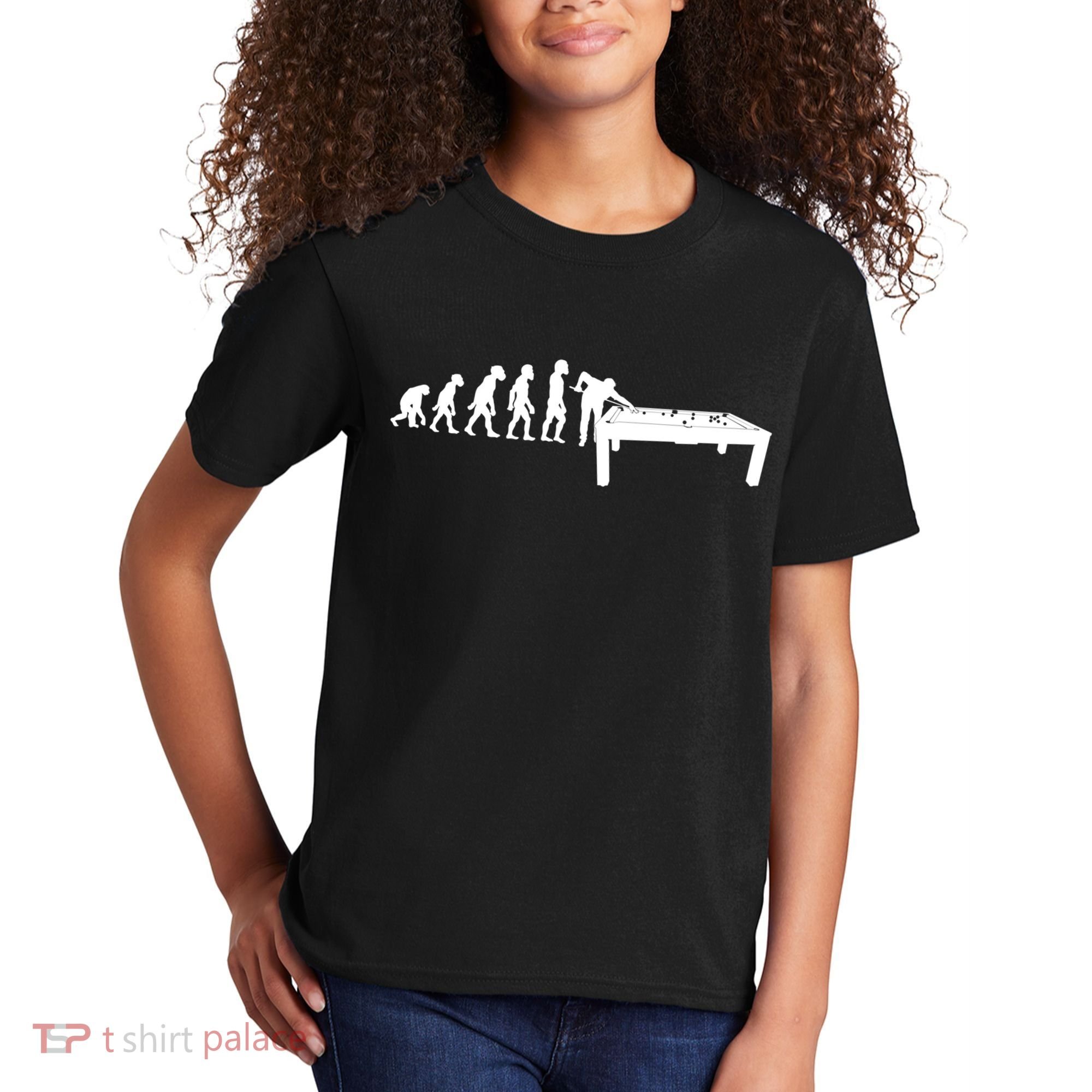 Funny Human Billiards Evolution 8 Ball Pool Cue Stick Player Meaningful Gift Kids T-Shirt