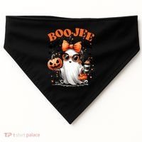 Funny Halloween Boojee Cute Ghost USA-Made Doggie Bandana thumb 0