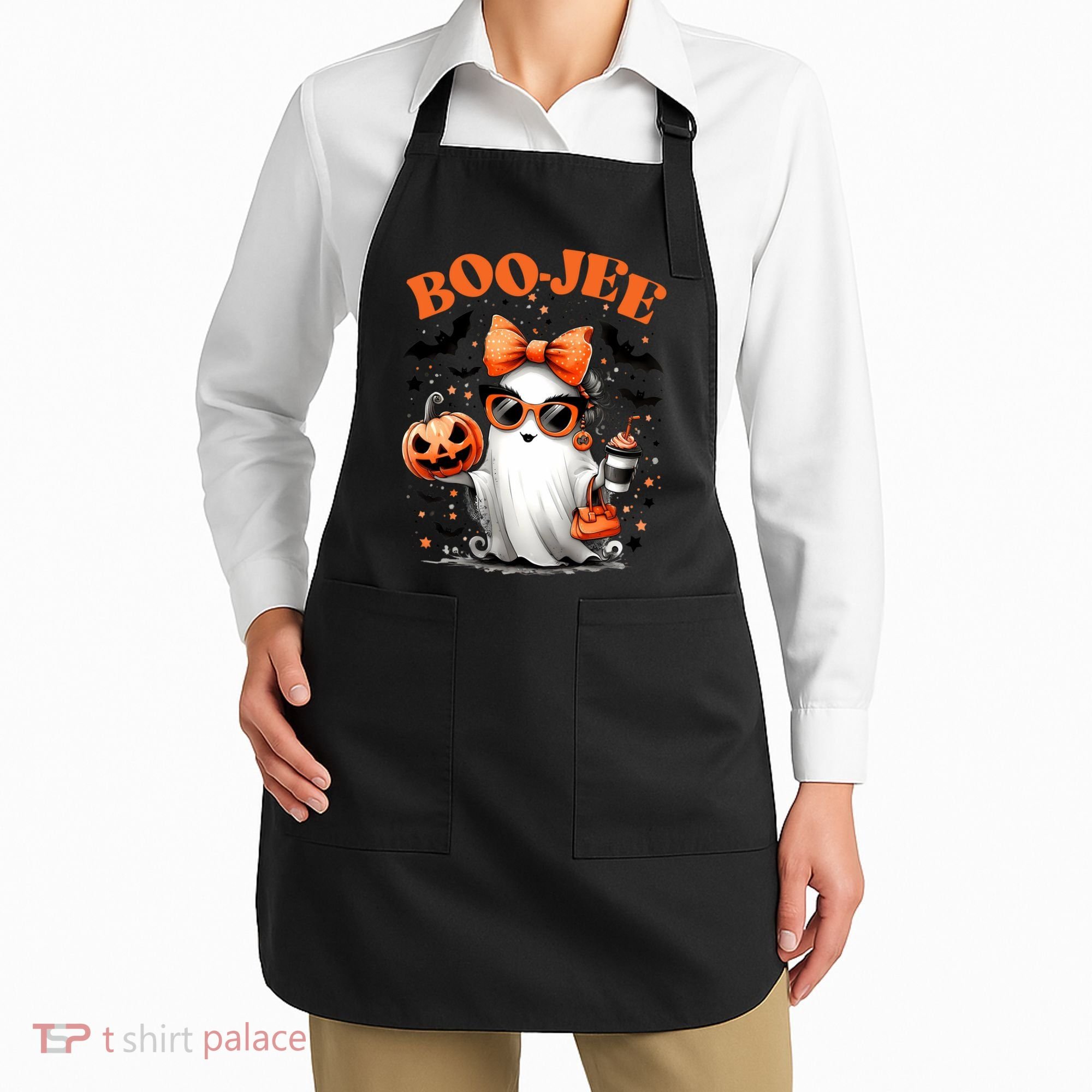 Funny Halloween Boojee Cute Ghost Apron