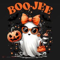 Funny Halloween Boojee Cute Ghost Apron thumb 3