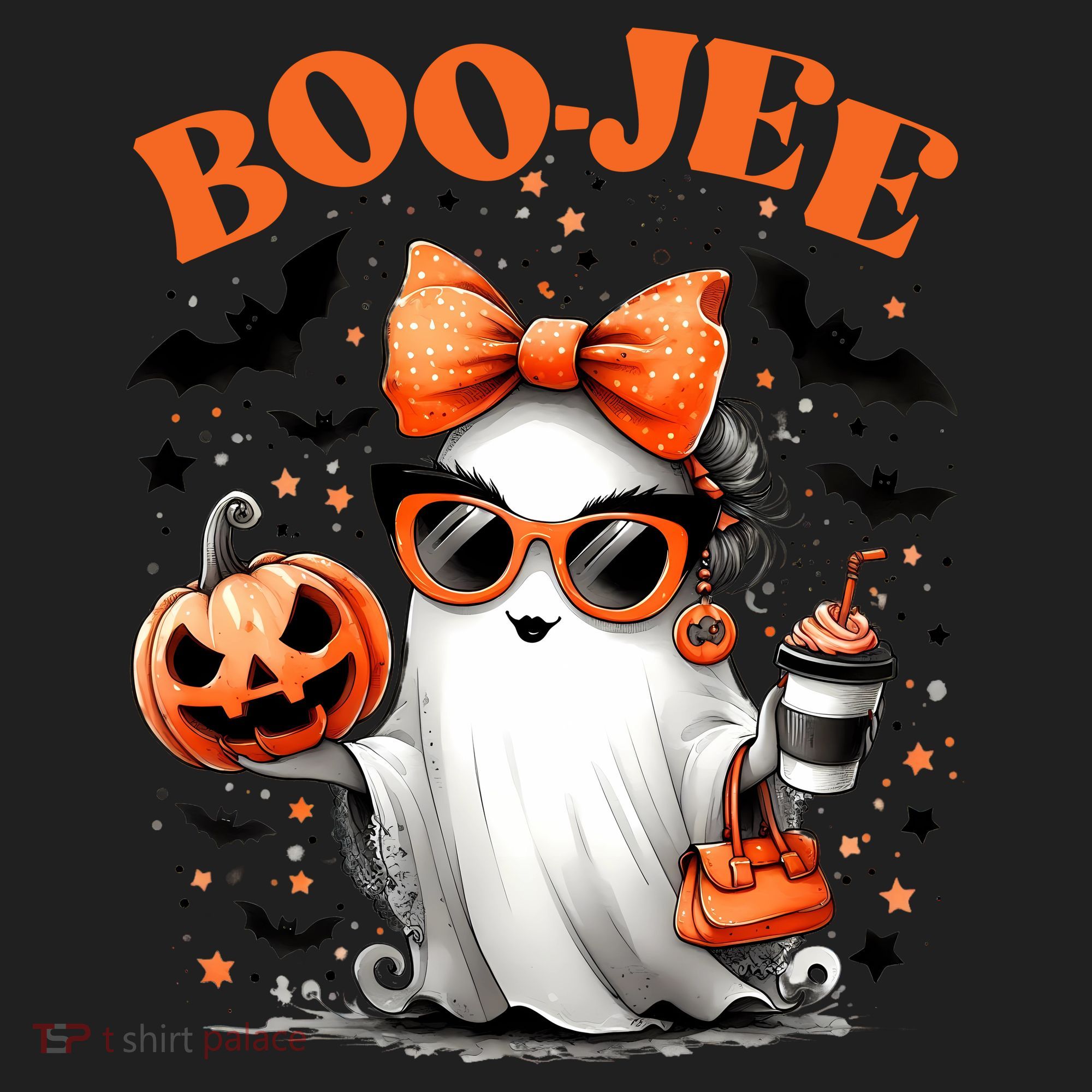 Funny Halloween Boojee Cute Ghost Golf Towel