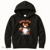 Funny Halloween Boojee Cute Ghost Kids Hoodie thumb 0