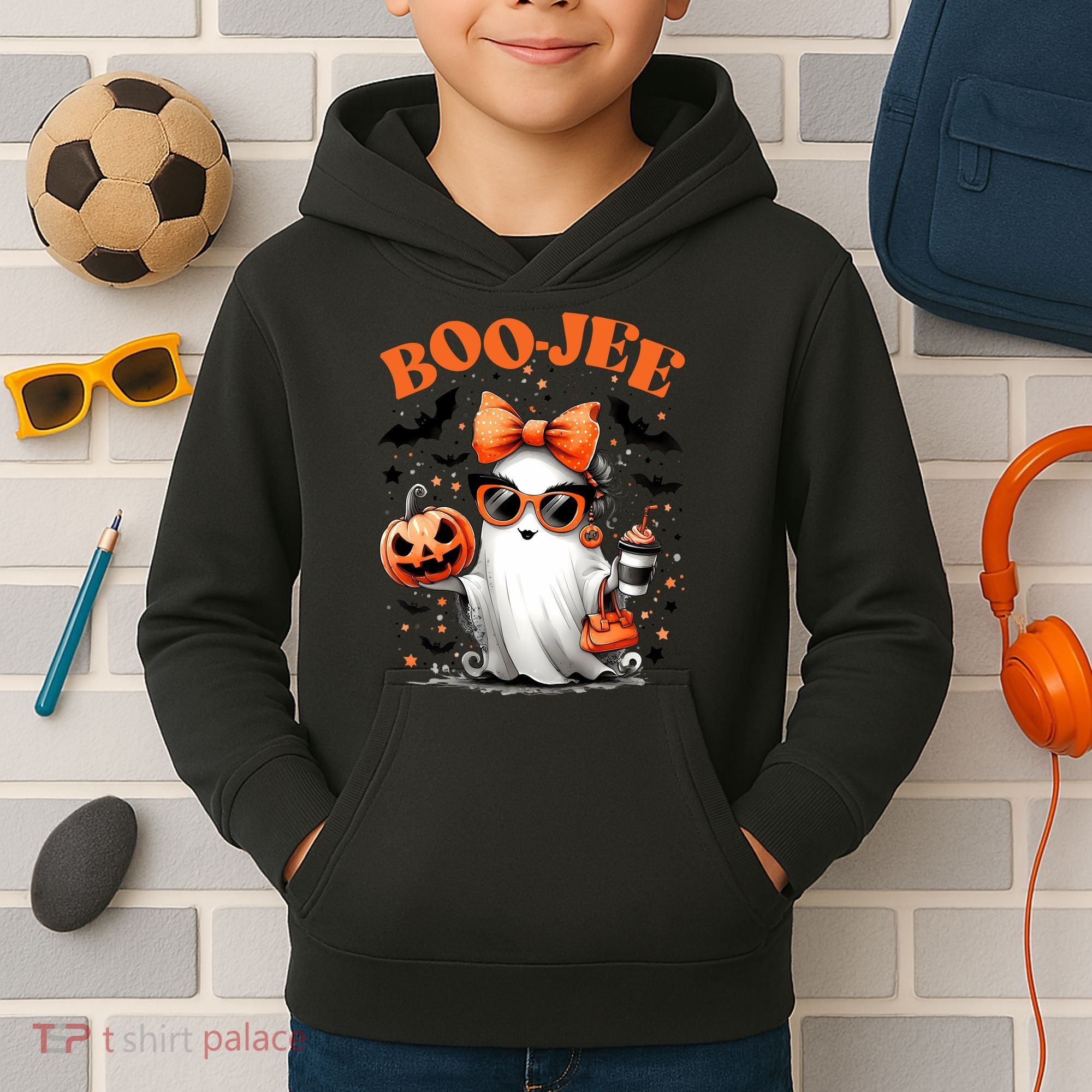 Funny Halloween Boojee Cute Ghost Kids Hoodie