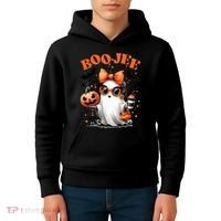 Funny Halloween Boojee Cute Ghost Kids Hoodie thumb 4