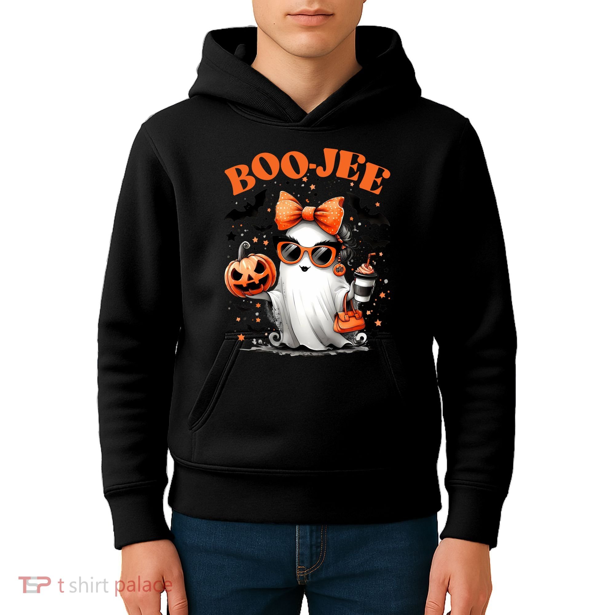 Funny Halloween Boojee Cute Ghost Kids Hoodie