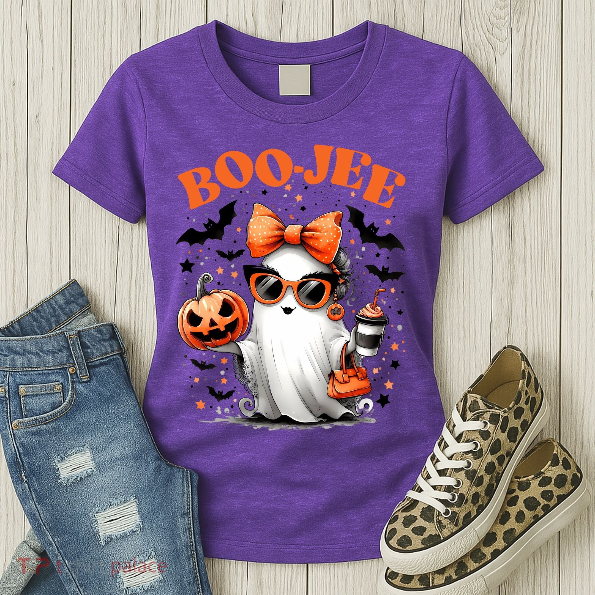 Funny Halloween Boojee Cute Ghost Women's T-Shirt