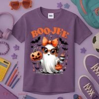 Funny Halloween Boojee Cute Ghost Kids T-Shirt thumb 3