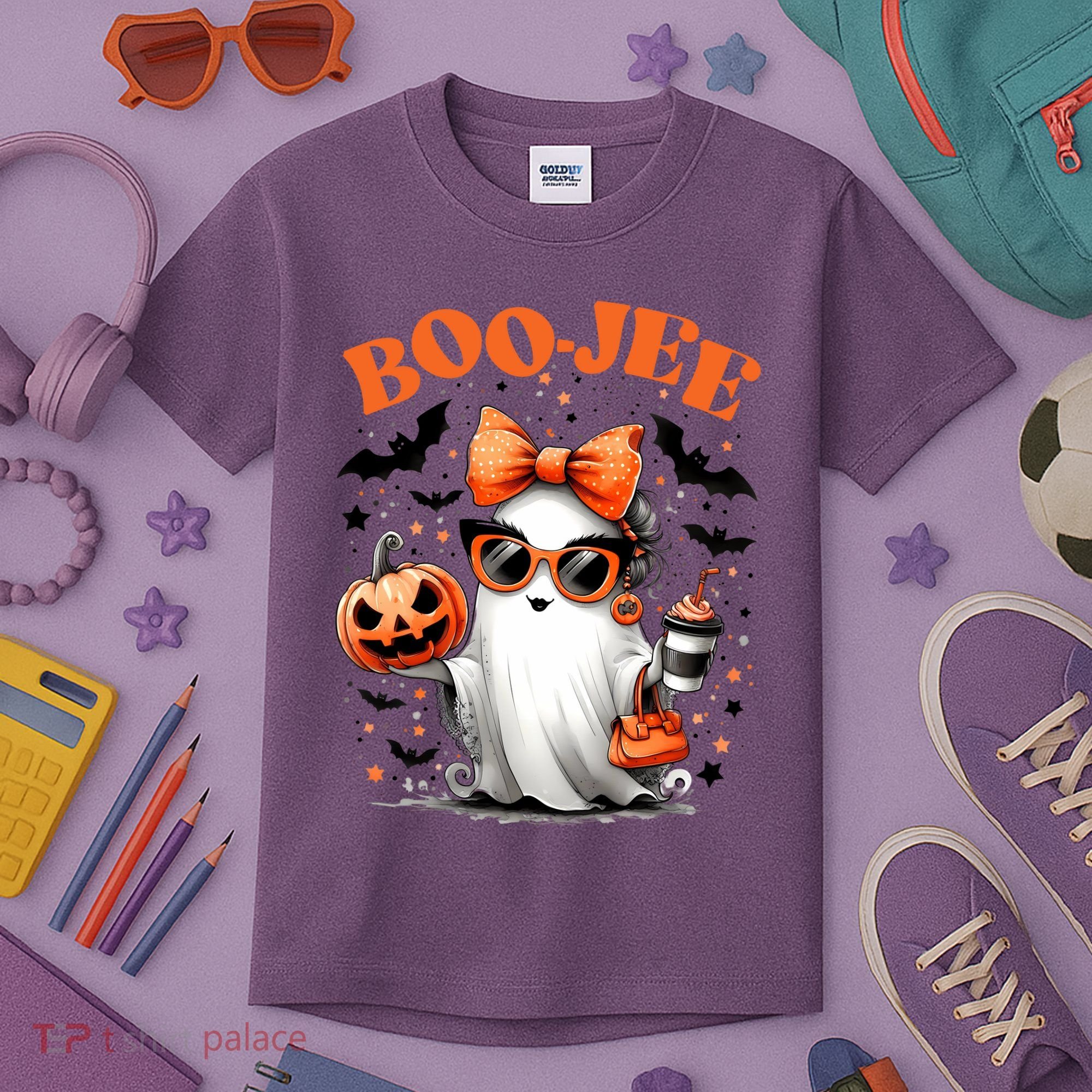 Funny Halloween Boojee Cute Ghost Kids T-Shirt