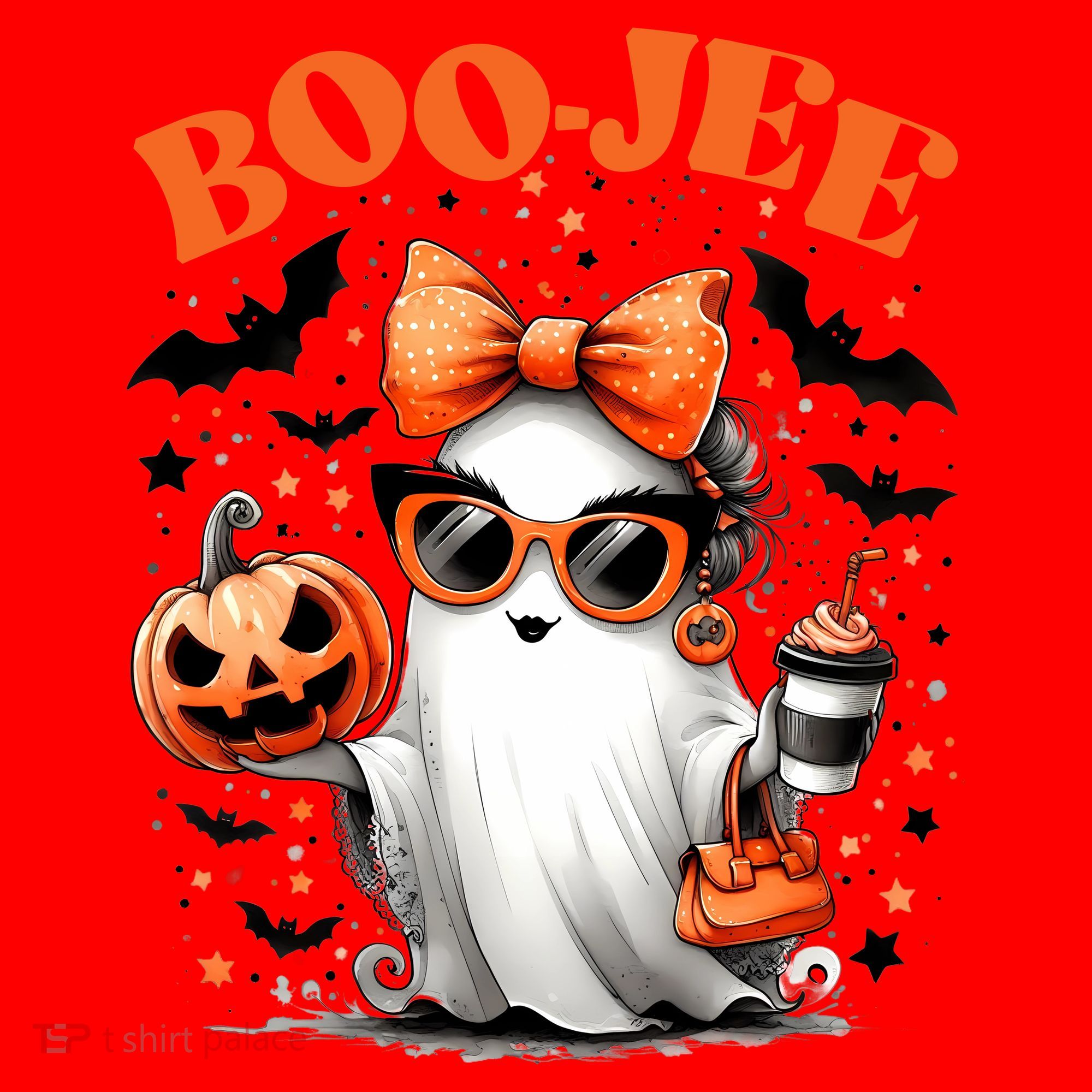 Funny Halloween Boojee Cute Ghost Santa Hat