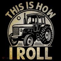 Funny Hay Bale How I Roll Gift Cool Farmer Tractor Driver Women's Hoodie thumb 2