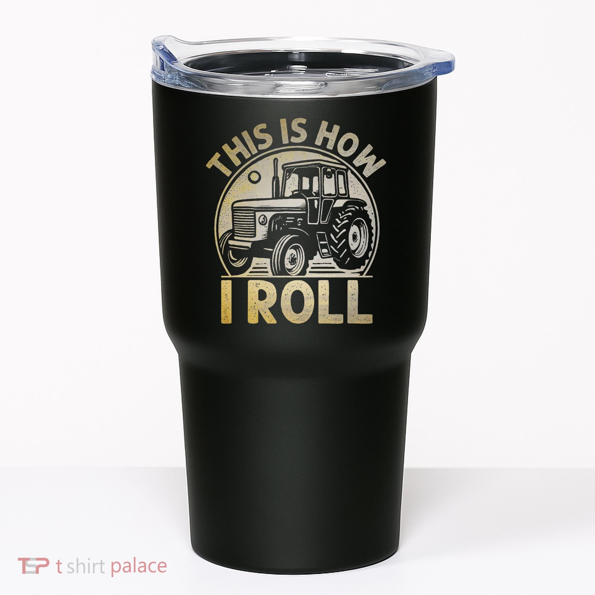 Funny Hay Bale How I Roll Gift Cool Farmer Tractor Driver Tumbler