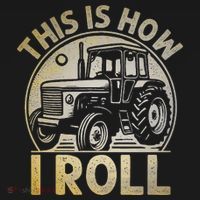 Funny Hay Bale How I Roll Gift Cool Farmer Tractor Driver Visor thumb 3