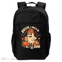 Funny Halloween Bruh I Mean Boo Ghost Backpack thumb 0