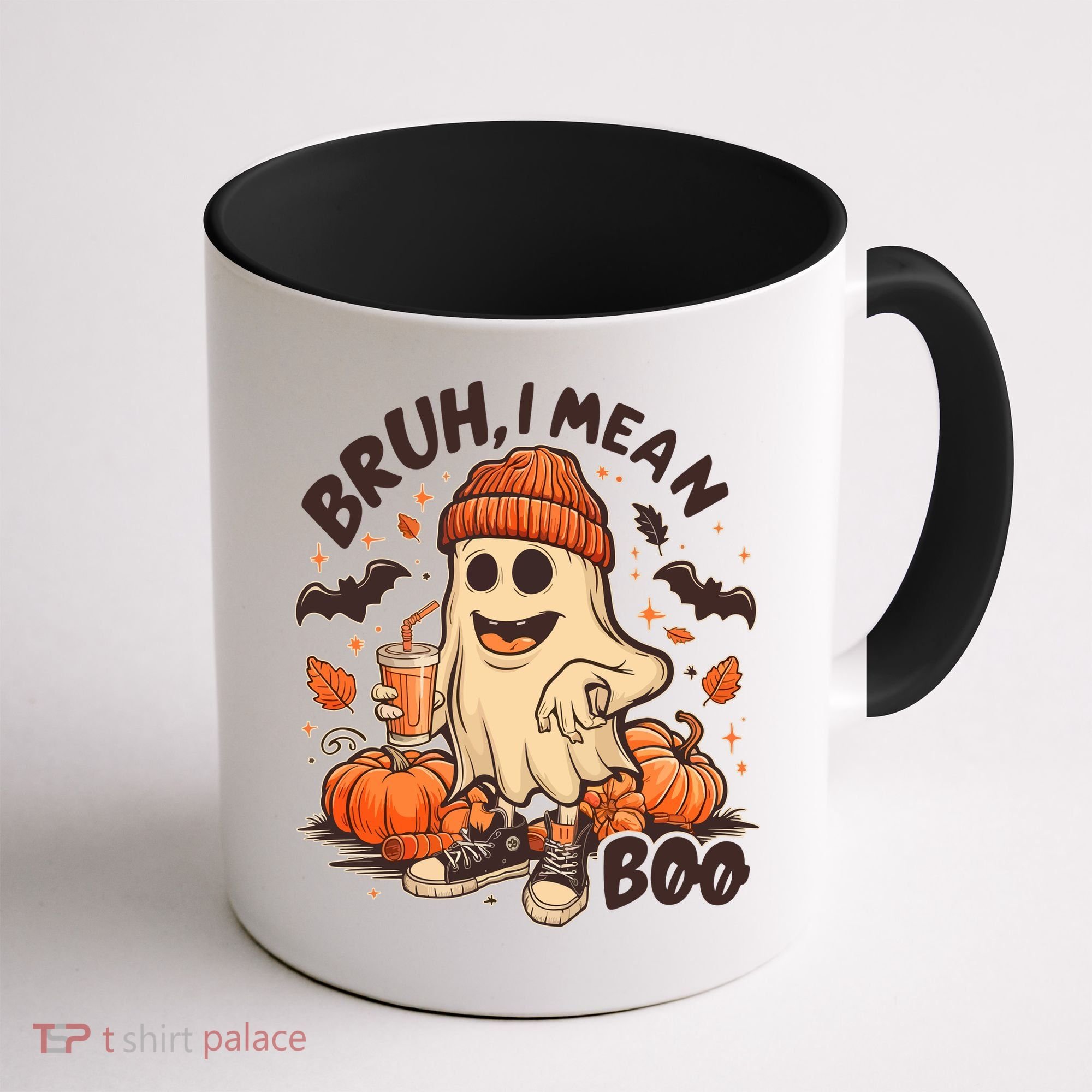 Funny Halloween Bruh I Mean Boo Ghost Coffee Mug
