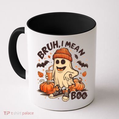 Funny Halloween Bruh I Mean Boo Ghost Coffee Mug