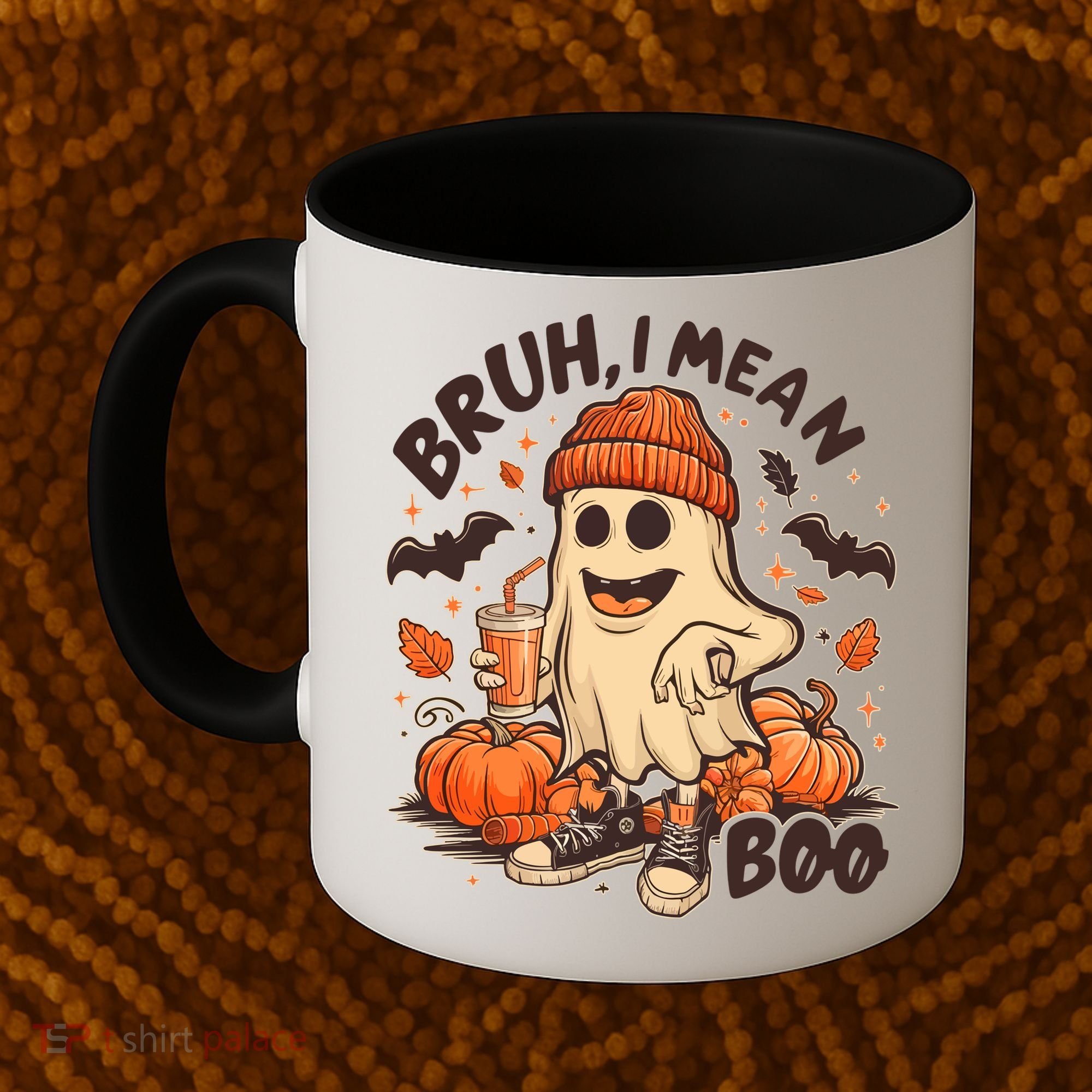 Funny Halloween Bruh I Mean Boo Ghost Coffee Mug