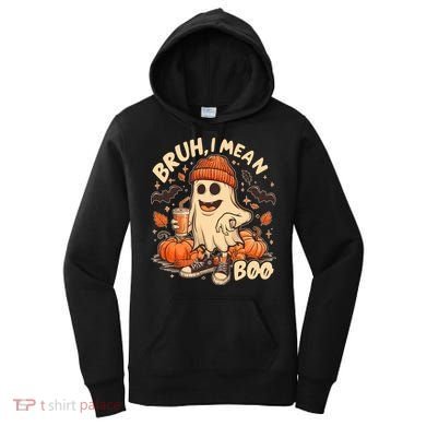 Funny Halloween Bruh I Mean Boo Ghost Women's Hoodie