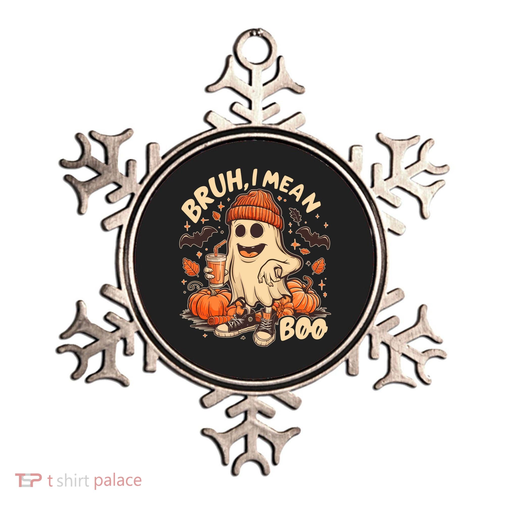 Funny Halloween Bruh I Mean Boo Ghost Ornament