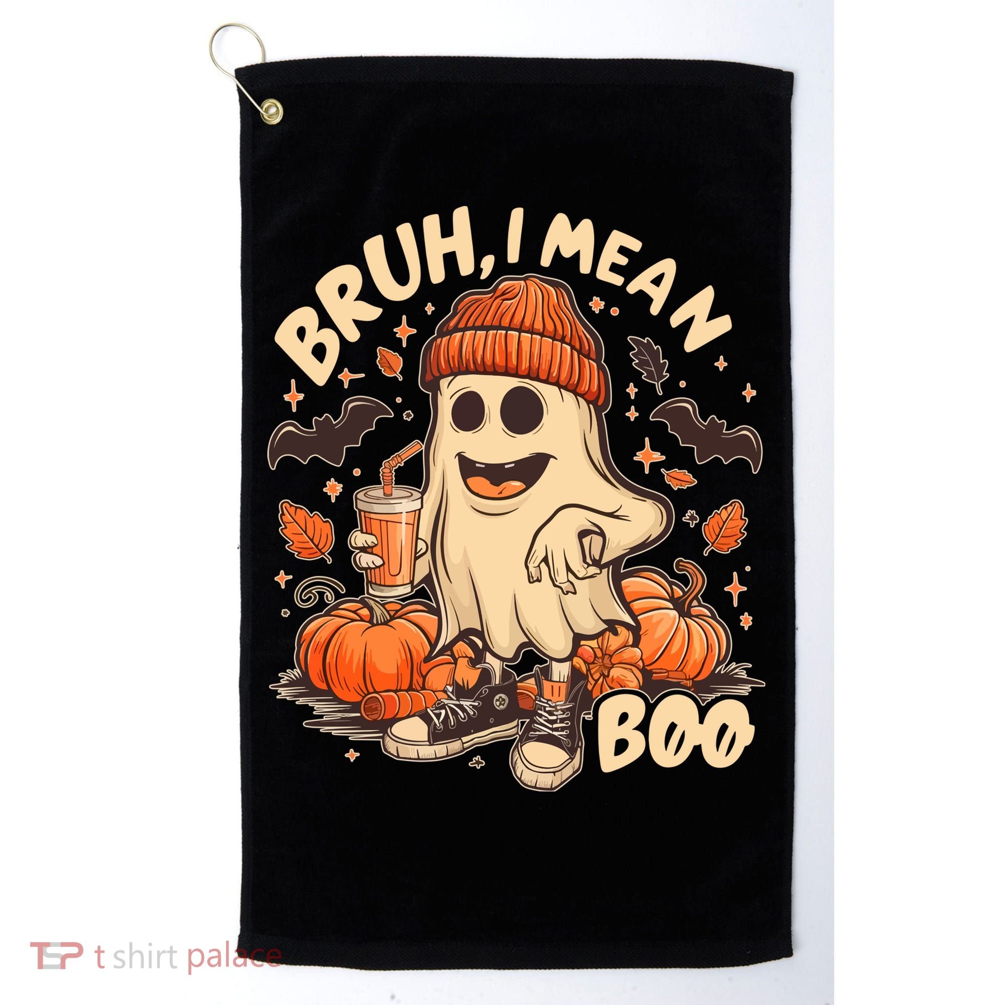 Funny Halloween Bruh I Mean Boo Ghost Golf Towel