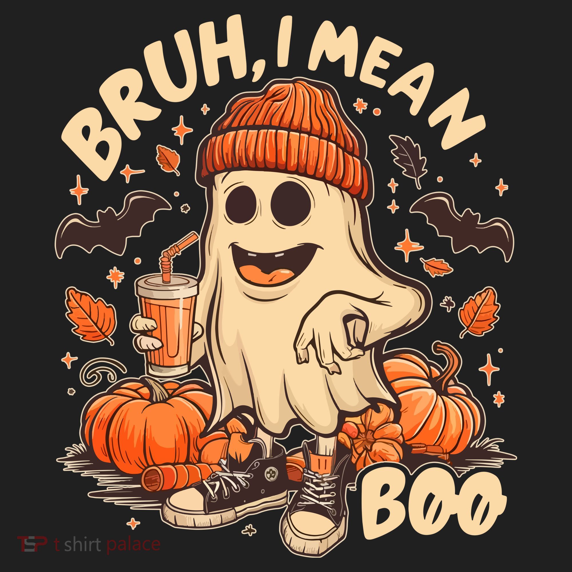 Funny Halloween Bruh I Mean Boo Ghost Golf Towel