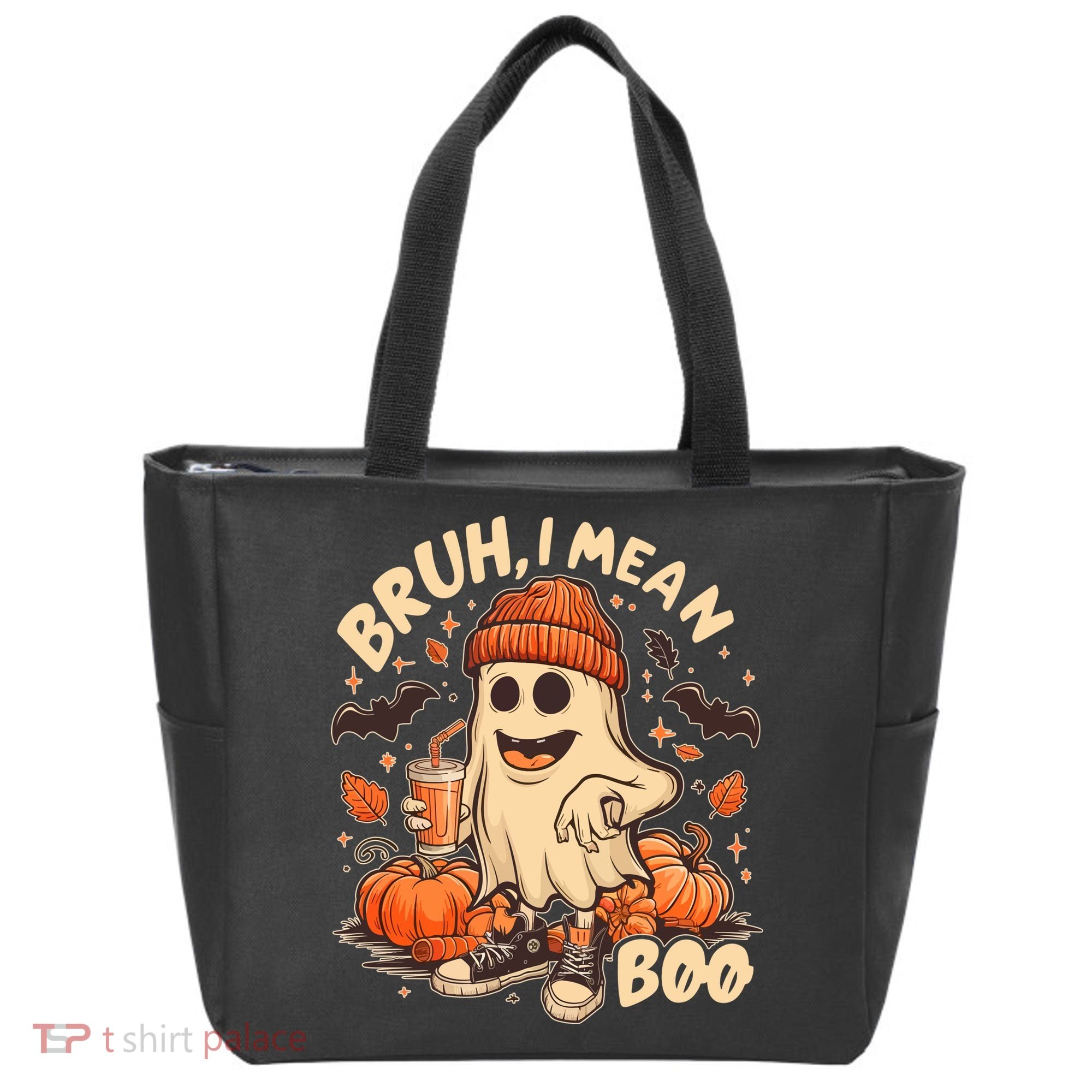 Funny Halloween Bruh I Mean Boo Ghost Tote Bag