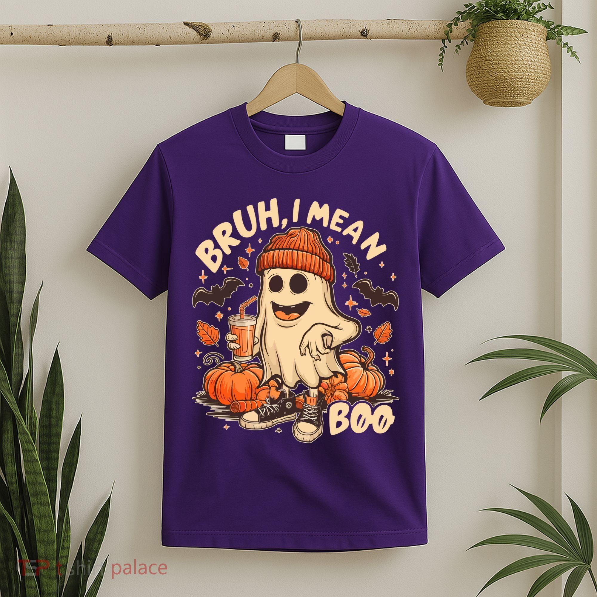 Funny Halloween Bruh I Mean Boo Ghost T-Shirt